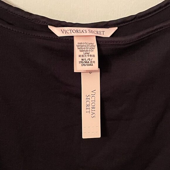 Victoria's Secret Black Modal Tank Top with Satin Trim and Adjustable Straps - Picture 4 of 7